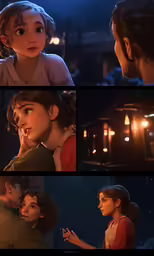 the same scene as they appear in the animated film, which is being directed by a woman