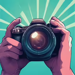 a person holding a camera up to the viewer