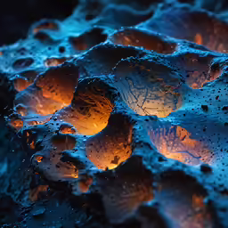 lit lava with little orange dots in the middle
