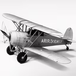 an old airplane with three propeller propellers and a pilot