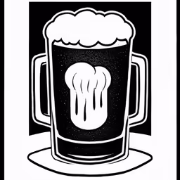 a mug full of dark beer in a glass