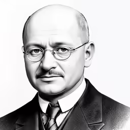 a black and white photo of a man in glasses