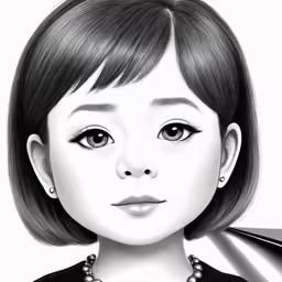 a woman with short hair and a black top