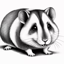 the rat drawing by pencil on paper