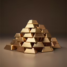 there are several small pieces of gold foil