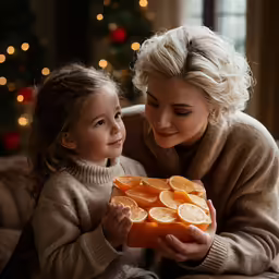 an image of two girls showing off the presents they have