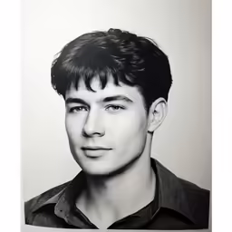 a man with dark hair and a smirk on his face