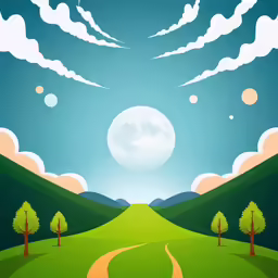 an image of a beautiful scene with the sky and grass