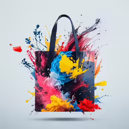 this is an image of a multicolored tote