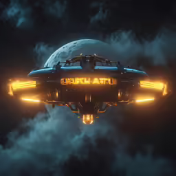 a futuristic building and some clouds near by