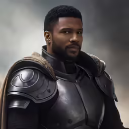 a man in armor is dressed up for the movie