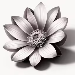 a close up of a flower on a white surface