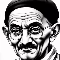 the image is an older person in glasses