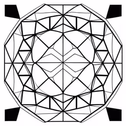 a large circular shape that is made out of small lines,the intricate lines of the diamond are drawn to form an optical pattern