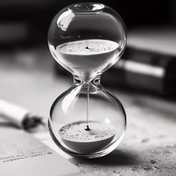a sand timer is being pushed down by another timer
