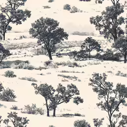 this image is an image of a landscape of trees and bushes