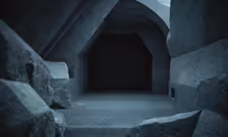 a tunnel in a rock type area