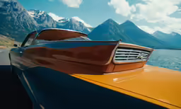 a close up of an old style vehicle