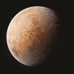 a close - up shot of the surface of a venusic moon