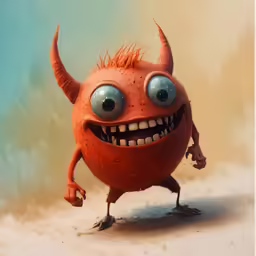 a cartoon character smiling with his teeth open