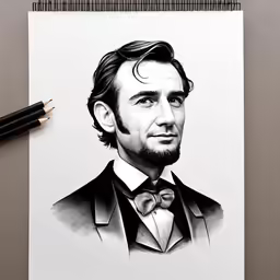 a drawing of the famous actor george kline is shown