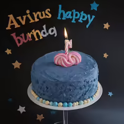 a cake that has a candle on top of it