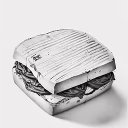 an old style hot dog with a lot of stuff inside it