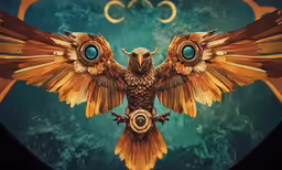 a photo of an owl sitting in the air