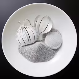 black sesame seeds with their reflections in them