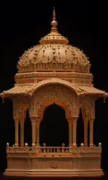 small wooden structure of a building on display