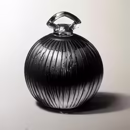 a large black vase with no decoration on it
