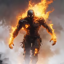 an action photo of a character from dead space