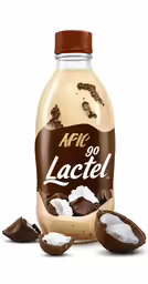 chocolate milk flavored with cocoa in the side