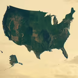 an earth - map of the united states
