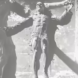 a man that has fallen over and his body exposed