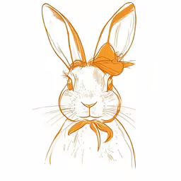 a cartoon bunny with a headband on it