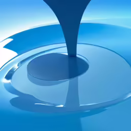 a very unique photo of the blue surface