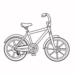 the bicycle is ready to be drawn