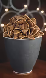 close up of a large bowl of dog treats
