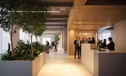 a very nice looking office with people in it
