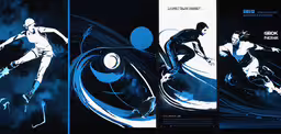 two posters on the wall each depicting different athletes,two poster paintings of a tennis player on different sides