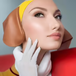 a woman with an unusual look on her face and nose
