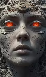 a woman with a head of filth is covered with water