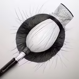 a ball of hair on top of an object