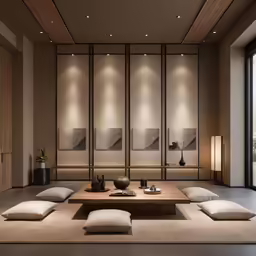 a room that has a lot of furniture