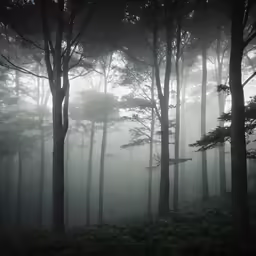 a forest filled with lots of tall trees