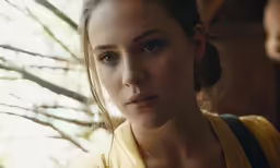 a woman looking away from the camera in a sunny day