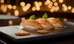 a table that has bread and crackers on it