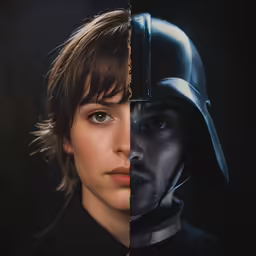 two photos side by side one is being a woman and the other is a man