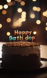 a close up of a birthday cake with candles